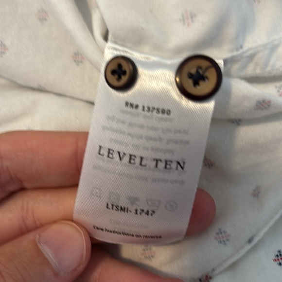 Level Ten men’s white short sleeve button down shirt size small - Picture 10 of 11